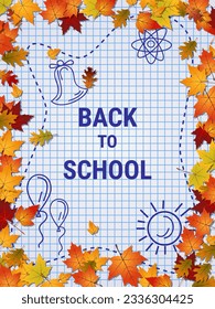 Back to school, education flyer, card, poster, booklet vector design template