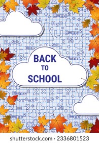 Zurück zur Schule, Schulflyer, Karte, Poster, Booklet, Vektordesign-Vorlage