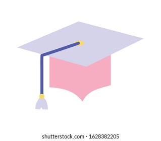 back to school education graduation hat accessory success vector illustration
