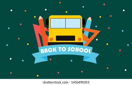 Back to school, education logo