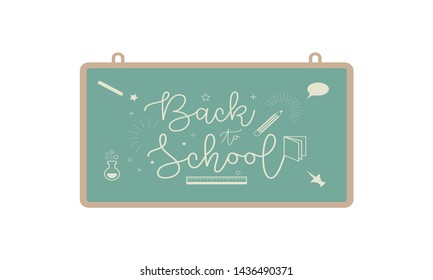 Back to school, education logo
