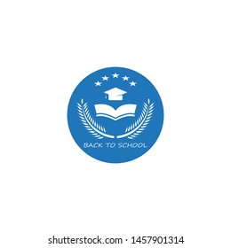 Back to school education logo vector