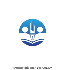 Back to school education logo vector