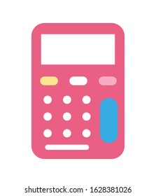 back to school education mathematics calculator supply icon vector illustration