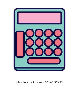 back to school education mathematics calculator supply icon vector illustration