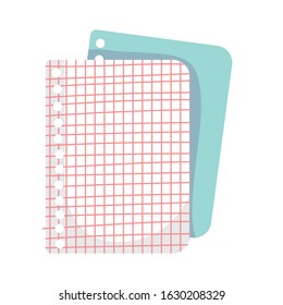 back to school education paper and clips supplies vector illustration