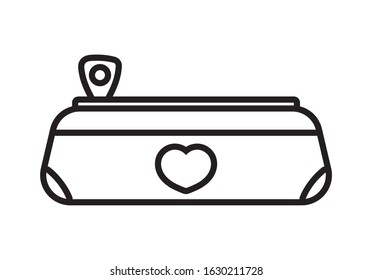 back to school education pencil case accessory icon vector illustration