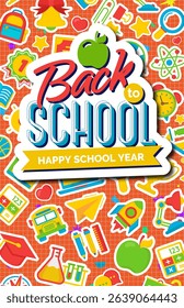 Back to school and education poster modern typography