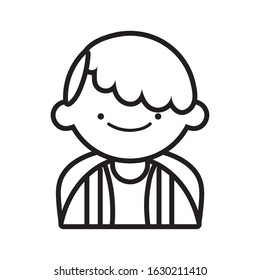 back to school education smiling young boy student cartoon vector illustration