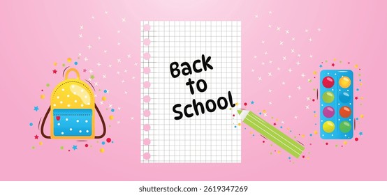 Fondo de suministros de Educación de regreso a la escuela.