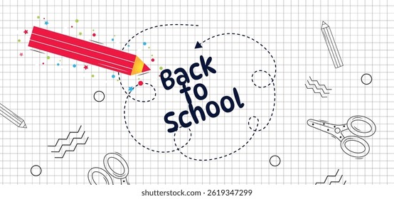 Back to School Education Supplies Background.