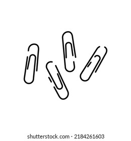 Back to school. School and education thin line vector icon. Paperclip