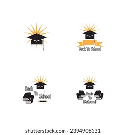 Back To School  Education University Logo Design Illustration 