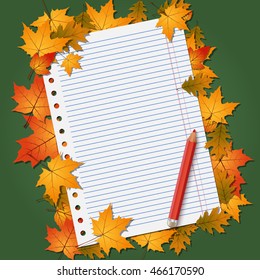 Back to school, education vector background