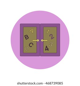Back to School and Education Vector Flat Design classroom door