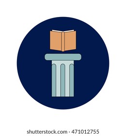 Back to School and Education Vector Flat Design book and bookstand