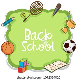 Back to School Element Banner illustration