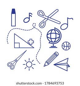 Back to school element  icon vector illustration design