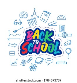 Back to school element  icon vector illustration design