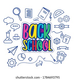 Back to school element  icon vector illustration design