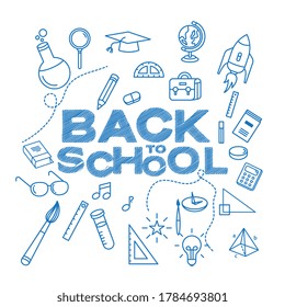 Back to school element  icon vector illustration design