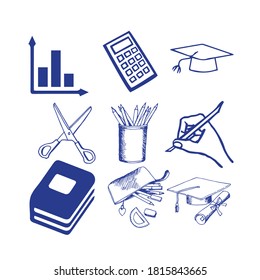 Back to school element icon vector illustration design