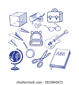 Back to school element icon vector illustration design