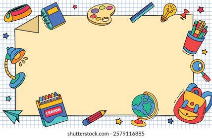 Back to school element template background