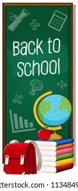 Back to school elements illustration