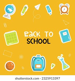 Back to school elements set
