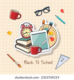 Back to school elements set