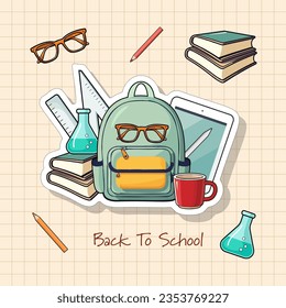 Back to school elements set