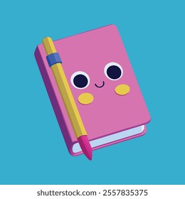 Back to School Elements vector illustration in Note book cartoon, clipart, and line art styles