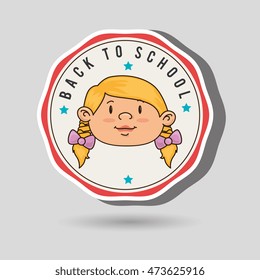 back to school emblem isolated icon design, vector illustration  graphic 