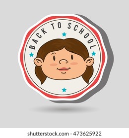 back to school emblem isolated icon design, vector illustration  graphic 
