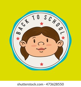 back to school emblem isolated icon design, vector illustration  graphic 