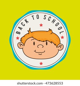 back to school emblem isolated icon design, vector illustration  graphic 
