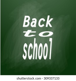 Back to school emblems on blackboard - Calligraphic vector set