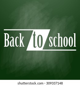 Back to school emblems on blackboard - Calligraphic vector set