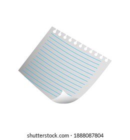 back to school empty sheet with lines icon design vector illustration