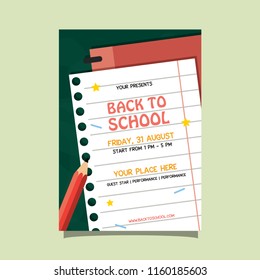 Back To School Event Flyer Paper Background