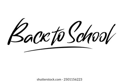 Back to school expressive pen. Modern Lettering. Brushpen Black Pointed Pen font vector. Calligraphy script. Fancy Hand written Underlined typeface. Education and online learning. 