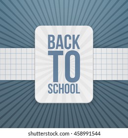 Back to School festive Tag on paper Ribbon
