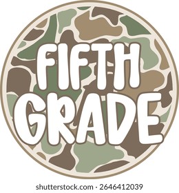 Back to school, Fifth grade, Camo school, First day of school