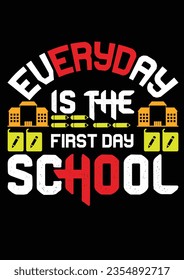 
Back to school first day of school t shirt design. You can easily use it as your t-shirt design