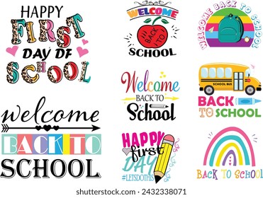 
back to school, first day of school, first day of school vibes, wavy vintage rainbow first day of school bundle, teacher, Back To  Bundle, FIrst Day Of , Teacher Shirt, Welcome 