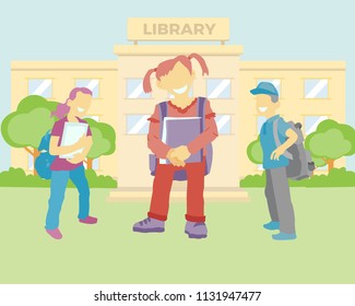Back to School Flat Cartoon Illustrations 