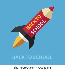 Back to school flat concept. Vector illustration