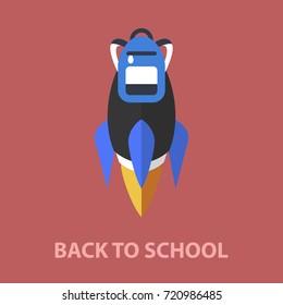 Back to school flat concept. Vector illustration