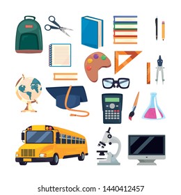 back to school flat design